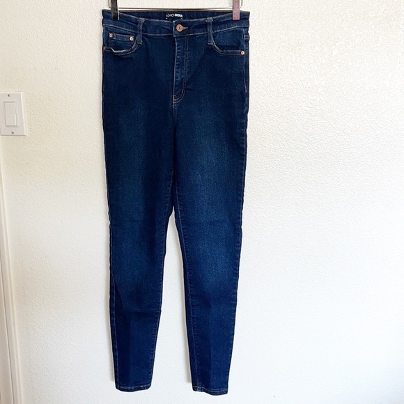 Fashion Nova Dark Wash High Rise Juniors Skinny Jeans - Picture 1 of 10
